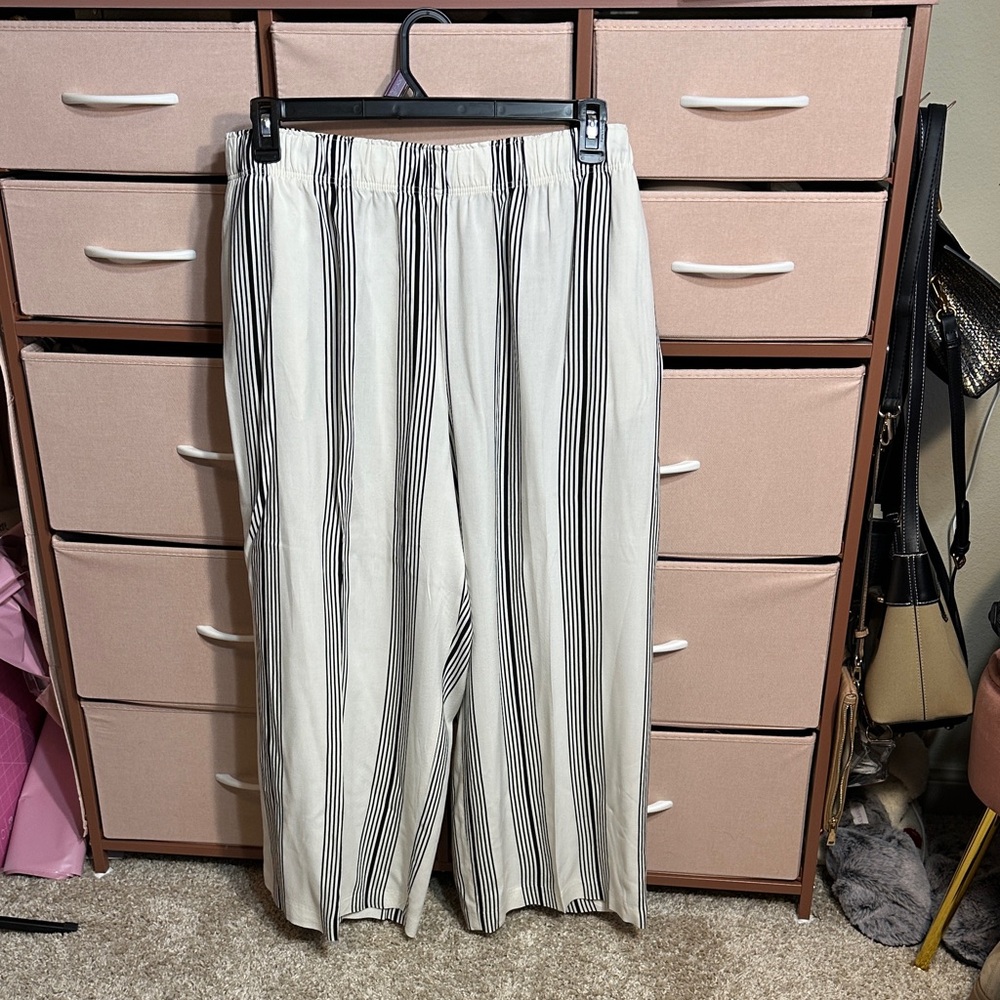 Striped Black and White Men's Pants